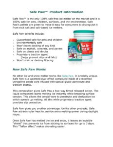 Paw Safe Is NOT Salt