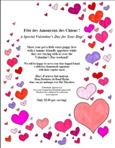 Valentine's Day Weekend Menu